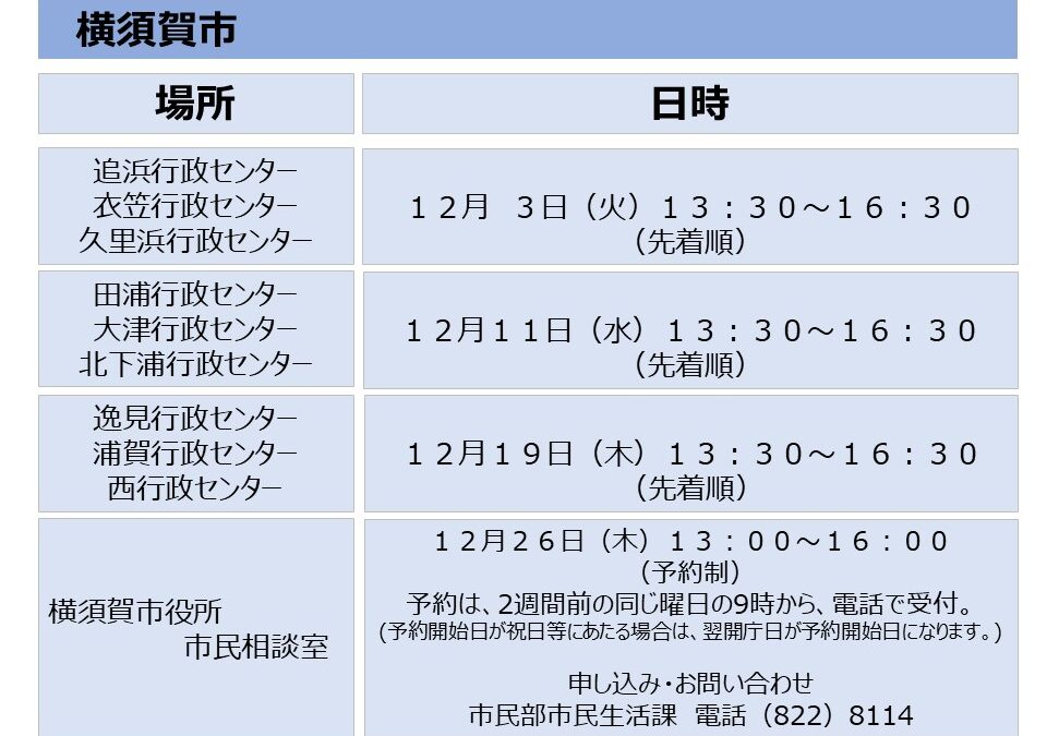 横須賀市の相談会