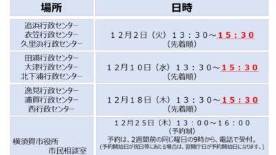 横須賀市の相談会